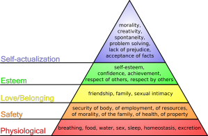 Maslow's Hierarchy of Needs, created by J. Finkelstein, 2006